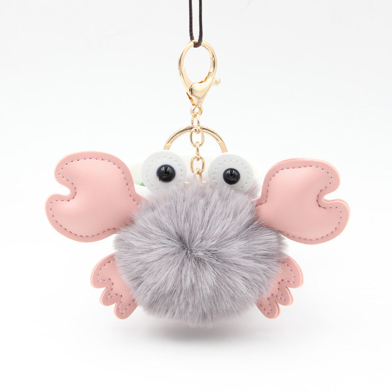 Pendentif porte-clés crabe mignon de dessin animé