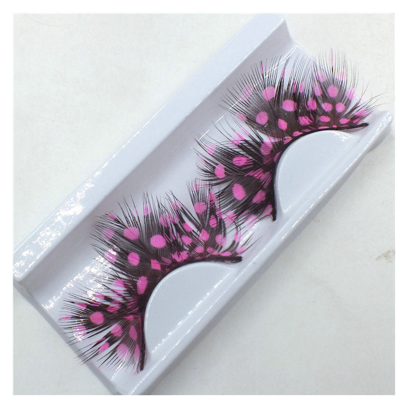 Cils à plumes bicolores assortis