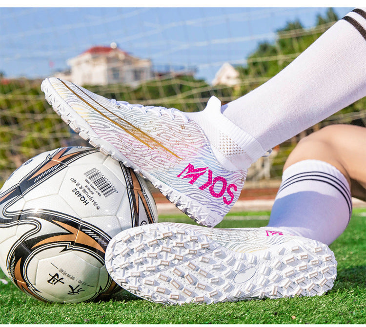 Chaussures de football pour étudiants AG, chaussures d'entraînement à ongles longs cassés