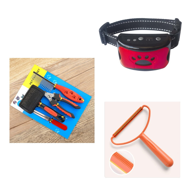 Collier d'entraînement pour chien, étanche, électrique, télécommande pour animaux de compagnie, Rechargeable, anti-aboiement, avec son de Vibration et de choc
