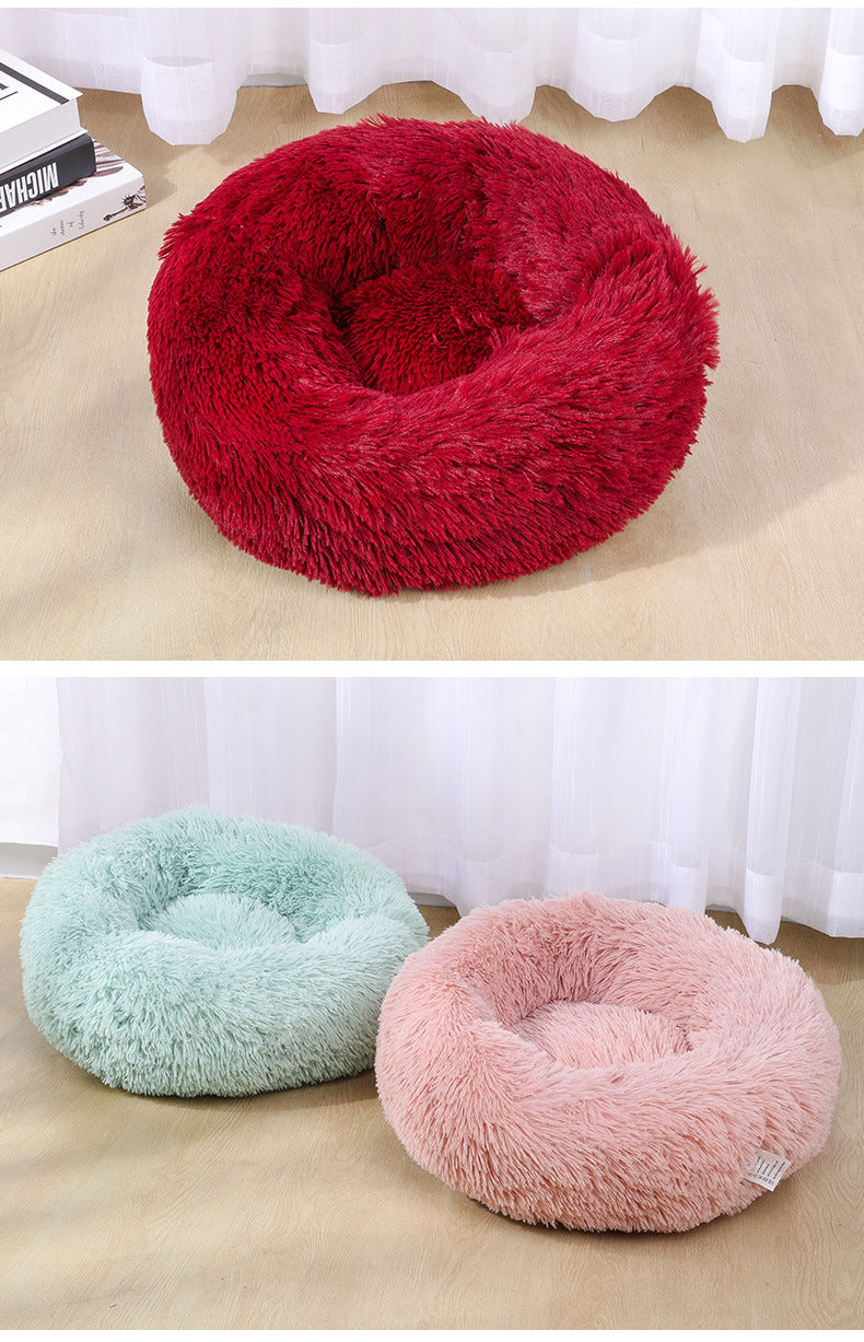 Cathouse Doghouse Grands, Moyens et Petits Chiens Chaud en Peluche Ronde Lit pour Animaux de Compagnie Lit pour Chien Lit pour Chat Lit pour Chien
