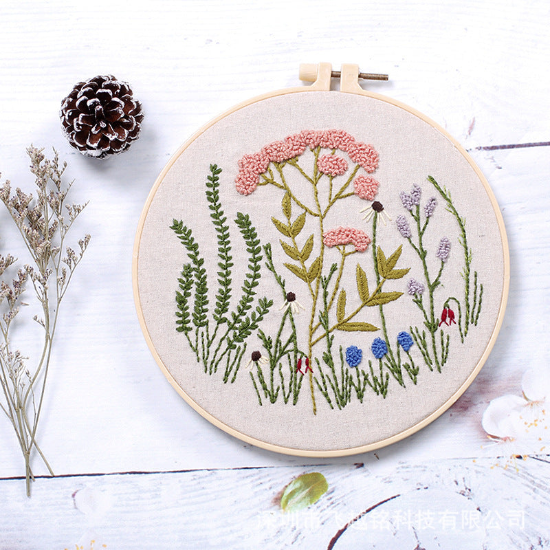 Ensemble de matériel de broderie fait à la main, ensemble de matériel de bricolage, auto-broderie, Style européen