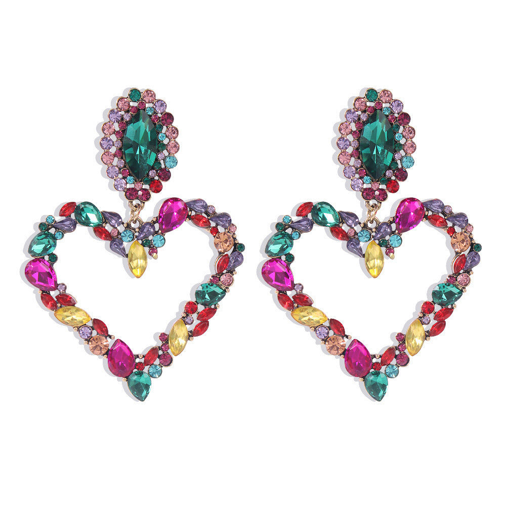 Boucles d'oreilles tendance coeur pour femme
