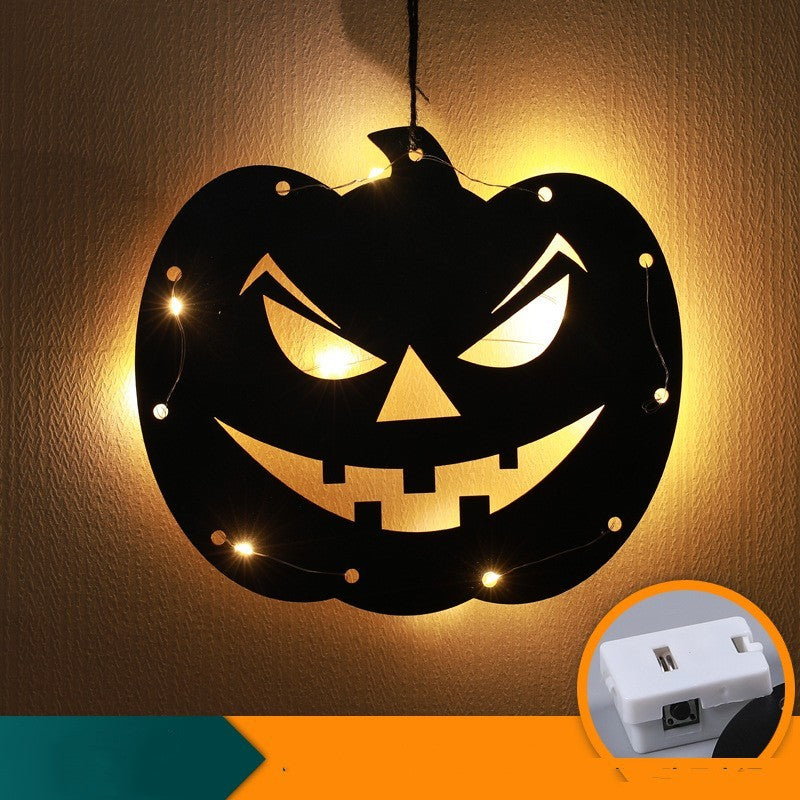 Lumières décoratives LED pour Halloween, araignée luminescente, lampe de décoration pour la maison