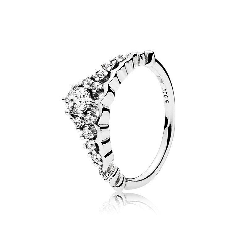 White Copper Plating Fashion Multilateral Ring