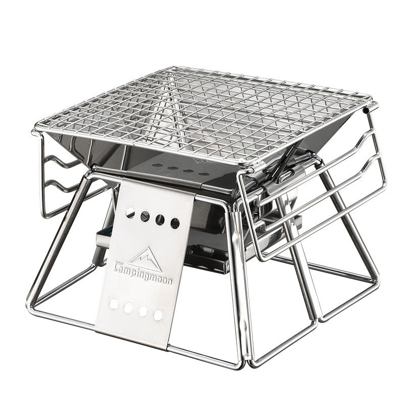 Barbecue Portable en acier inoxydable, Surface antiadhésive pliante, outil de pique-nique de Camping en plein air