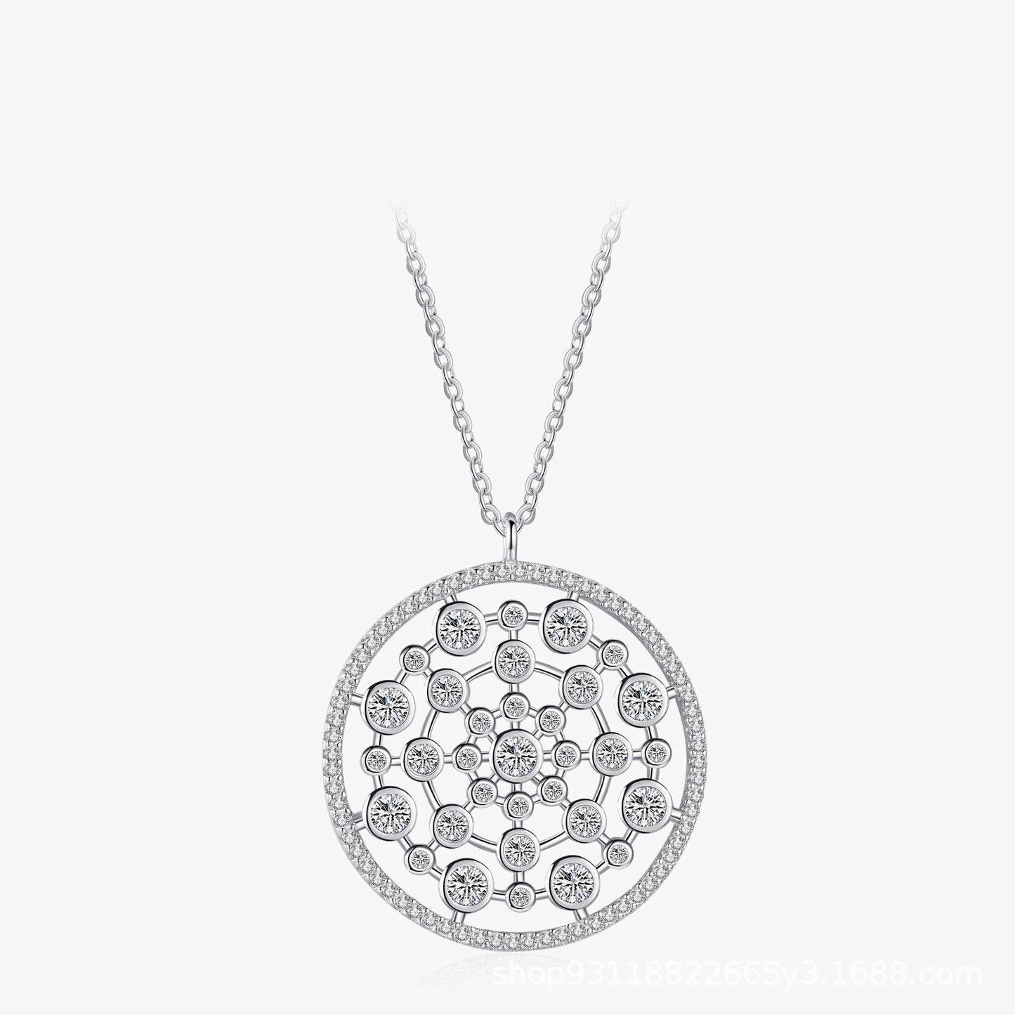 Fashion Circle Bubble Pendant Necklace For Women