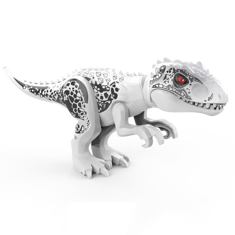 Bloques de construcción de dinosaurios coloridos jurásicos, rompecabezas para niños, montaje e inserción de juguetes para niños