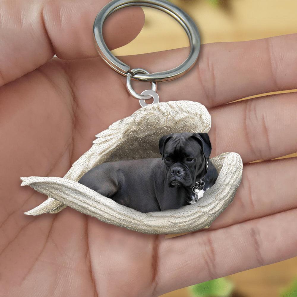 New Unique Dogs And Cats Sleeping Angel Pendant Car Key Ring