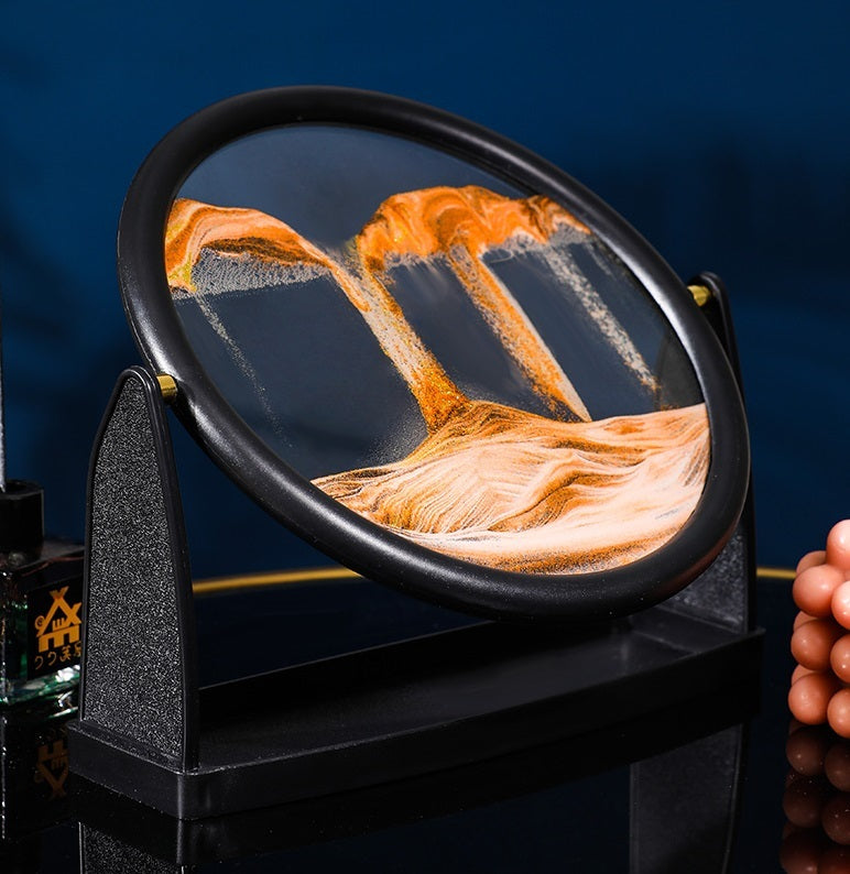 Decoración de escritorio de la sala de estar del hogar del reloj de arena del arte de lujo ligero