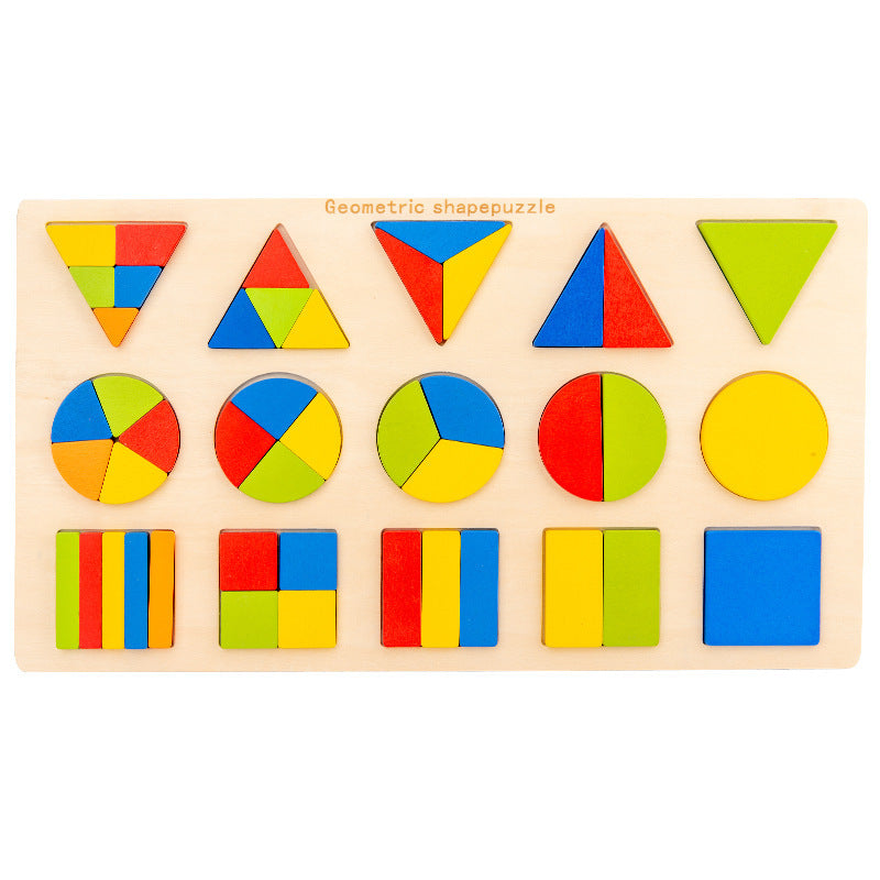 Tablero de rompecabezas de educación temprana Montessori de geometría de rompecabezas