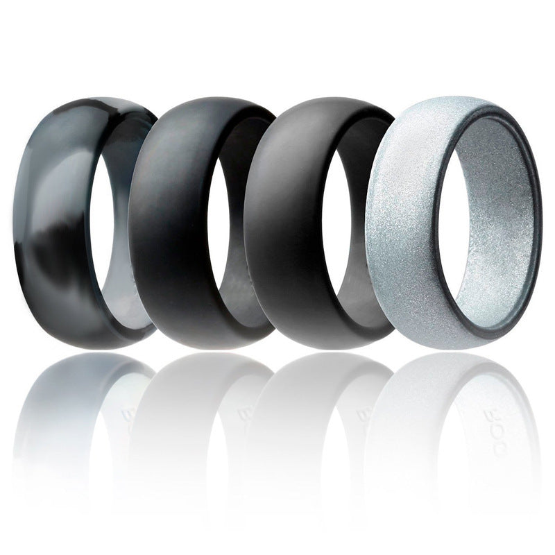 Bague en gel de silice, bague de sport pour hommes, bague de mariage pour couple