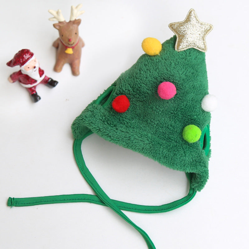 Chien Chat Animal de compagnie Chapeau de Noël Salive Serviette Bavoir