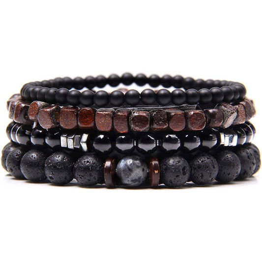 Bracelet en cuir multicouche de personnalité de la mode