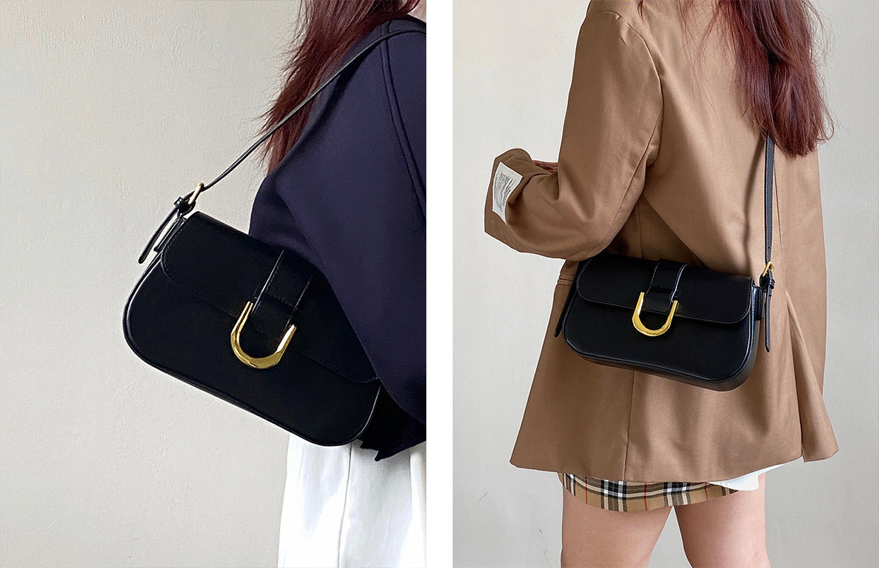 High-grade Patent Leather Shiny Bag Women's Retro