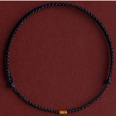 Bracelet en corde rouge tressé à la main avec petites perles