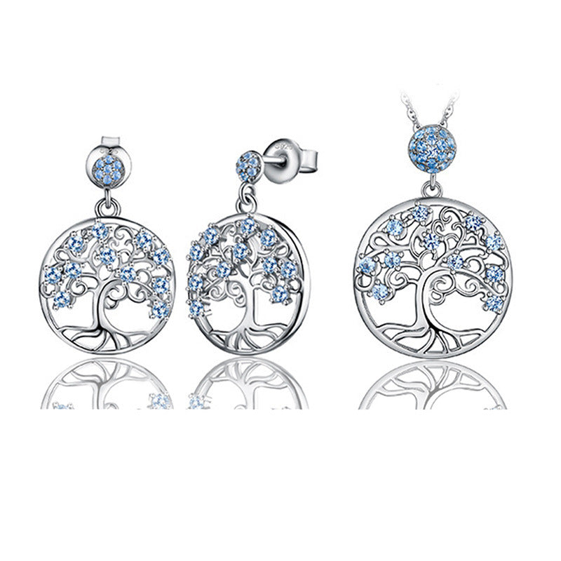 Costume de bijoux avec collier et boucles d'oreilles arbre de liberté