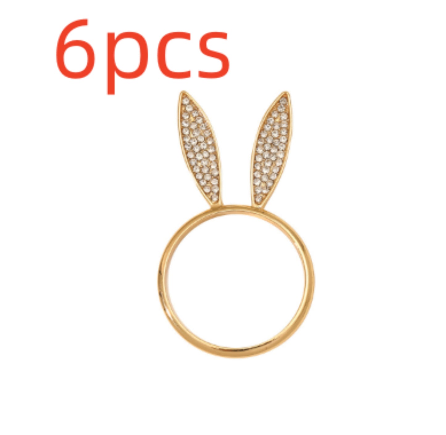 Anillo con cabeza de conejo de aleación de moda