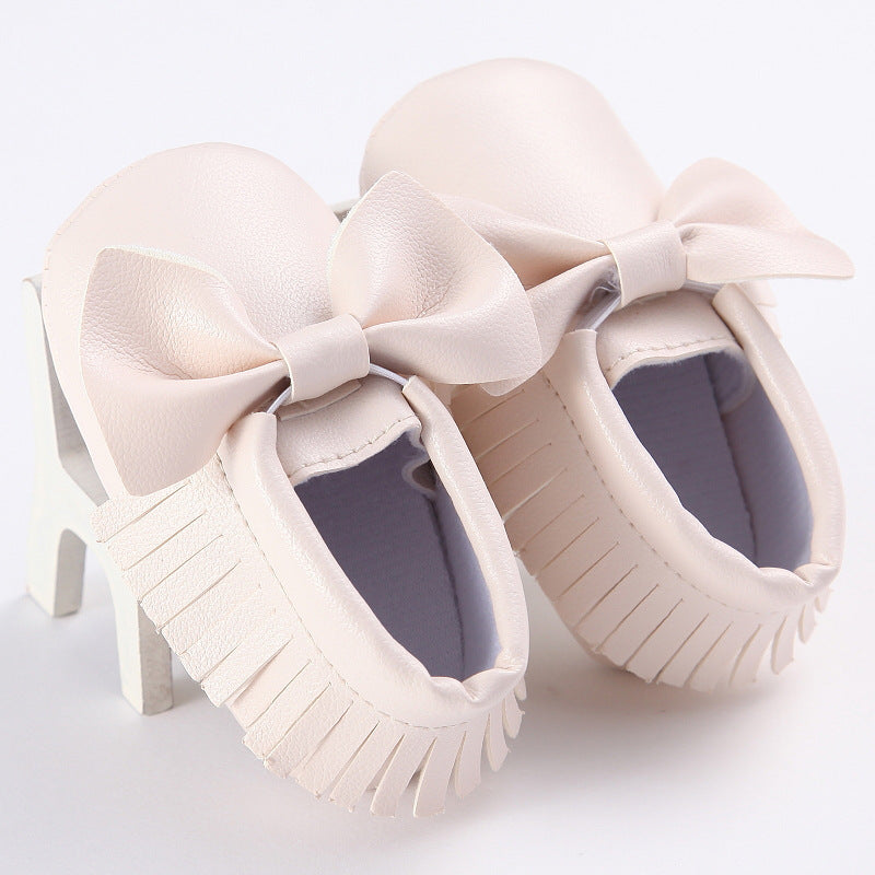 Printemps et automne nouveau 0-1 ans garçons et filles bébé chaussures gland Pu bas antidérapant décontracté bébé chaussures