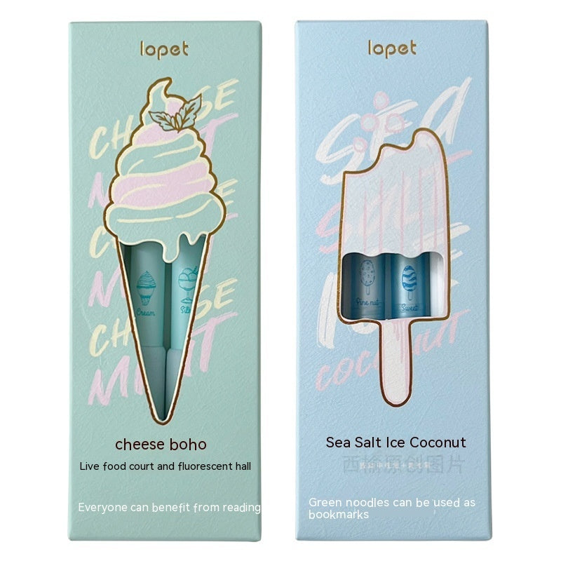 Oficina de aprendizaje, prensa de esponja para helado, pluma Neutral, fluorescente de doble cabeza