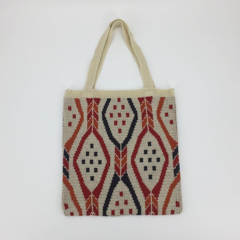 Bolso de mano lindo de la moda de la tela tejida de gran capacidad