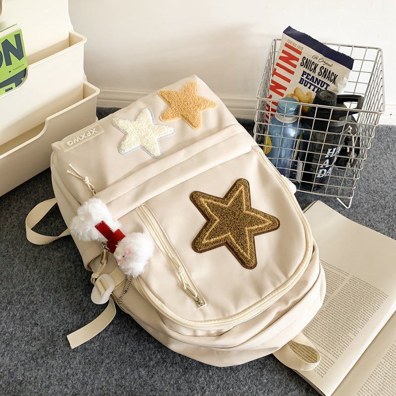 Sac à dos étoile en nylon assorti à la mode pour femmes