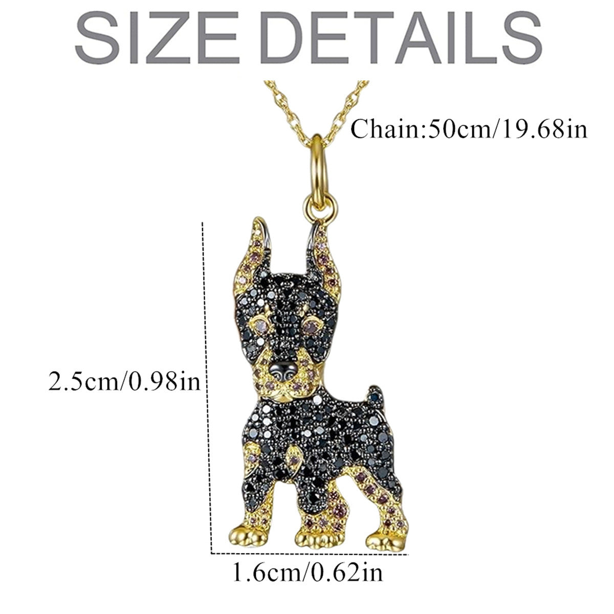 Handsome Doberman Pinscher Pendant Necklace Exquisite