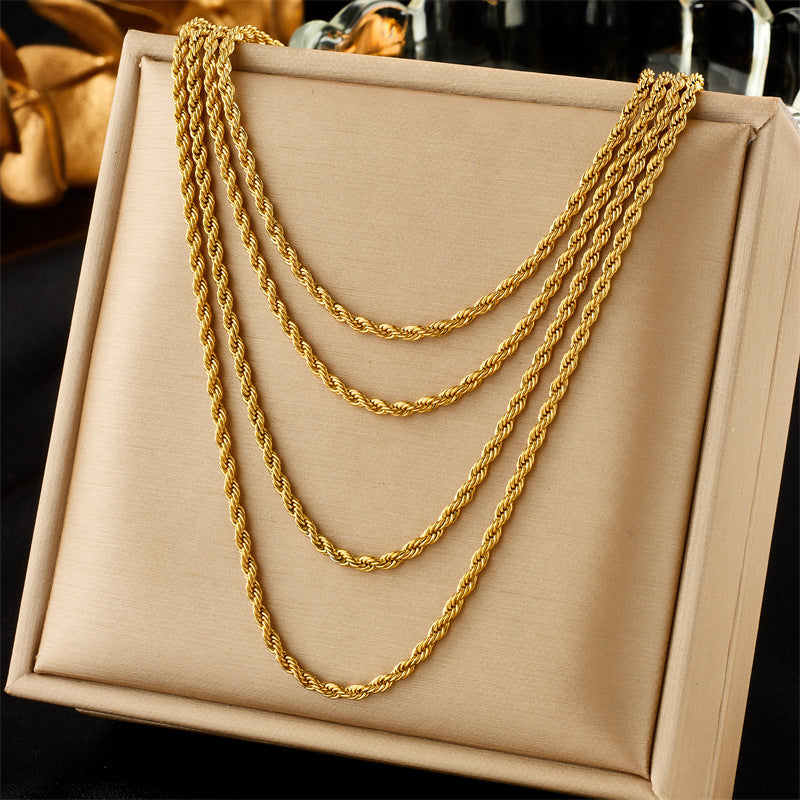 New Fashion Minority Design Multi-layer Twin Clavicle Chain