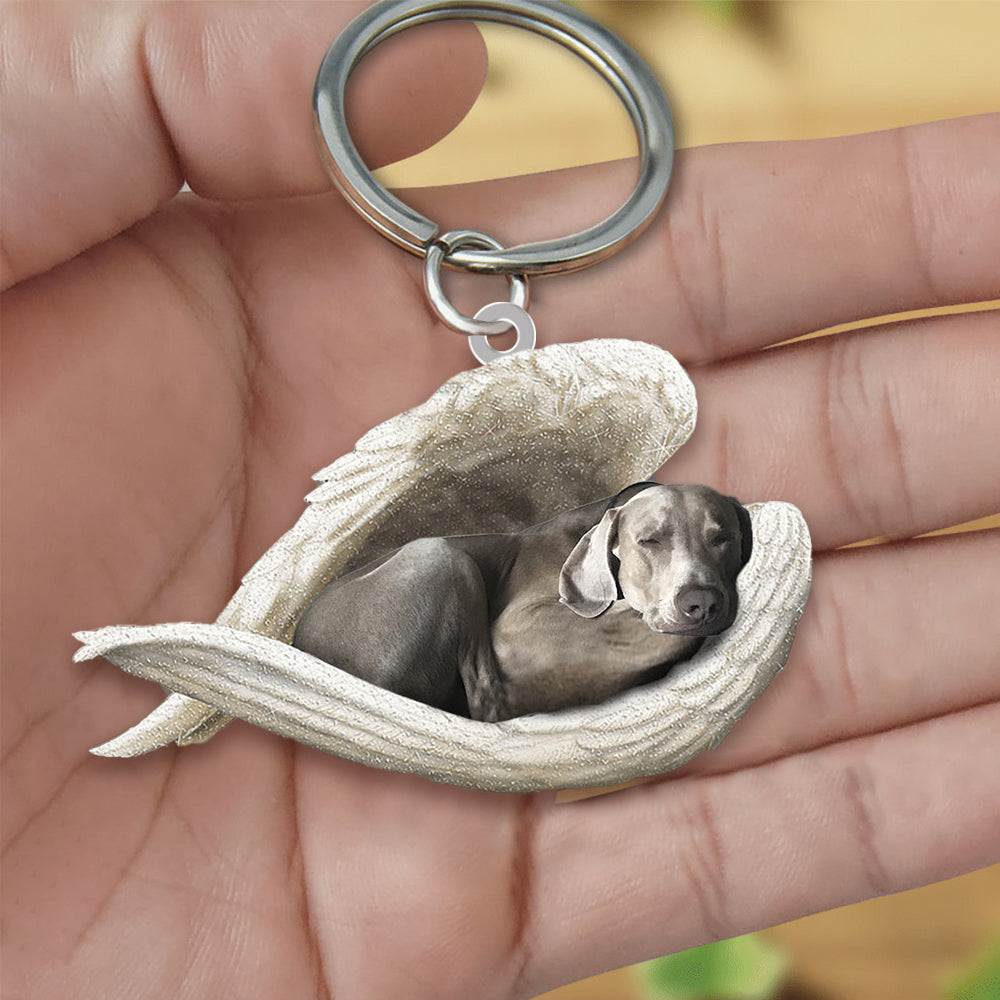 New Unique Dogs And Cats Sleeping Angel Pendant Car Key Ring