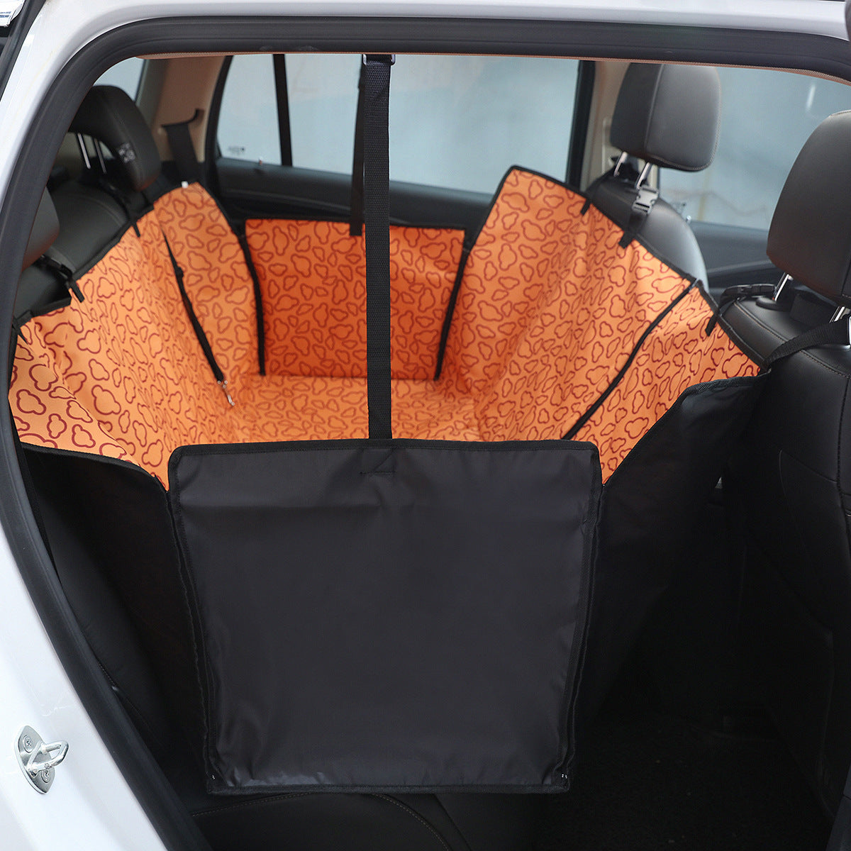 Tapis de voiture arrière simple imprimé à deux places pour voiture pour animaux de compagnie