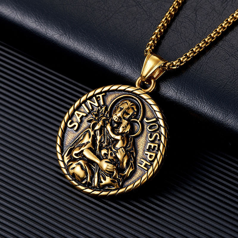 Stainless Steel Virgin Back Cushion Pendant
