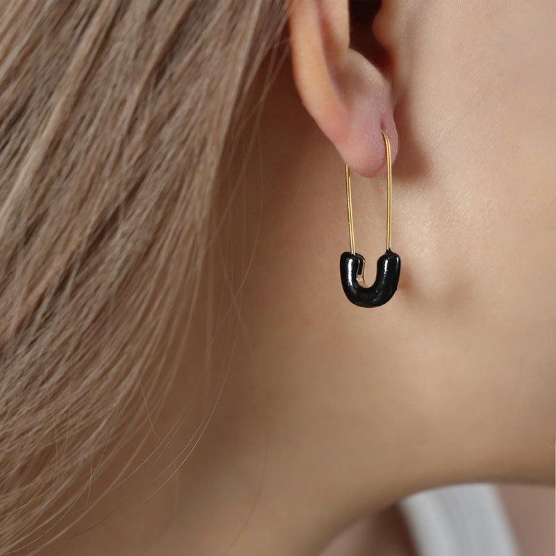 Boucles d'oreilles tendance élégantes couleur Morandi