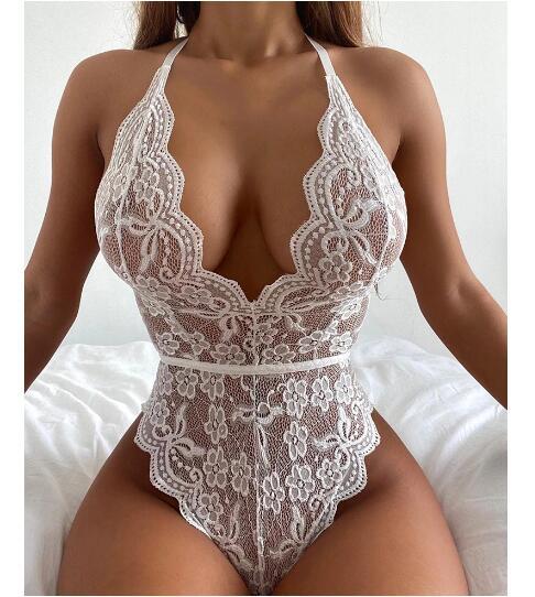 Body Une Pièce Noir Col V Lingerie