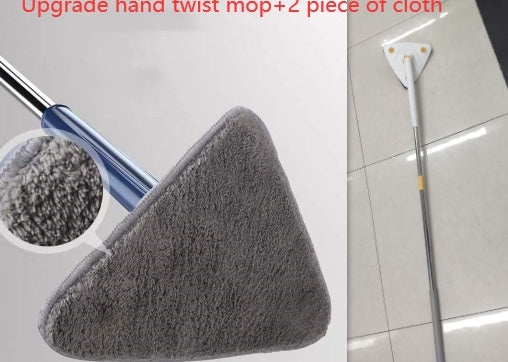 Vadrouille triangulaire extensible à 360 degrés, vadrouille de nettoyage réglable et rotative à 360 Cm pour baignoire, carrelage, sol, mur, vadrouille de nettoyage en profondeur