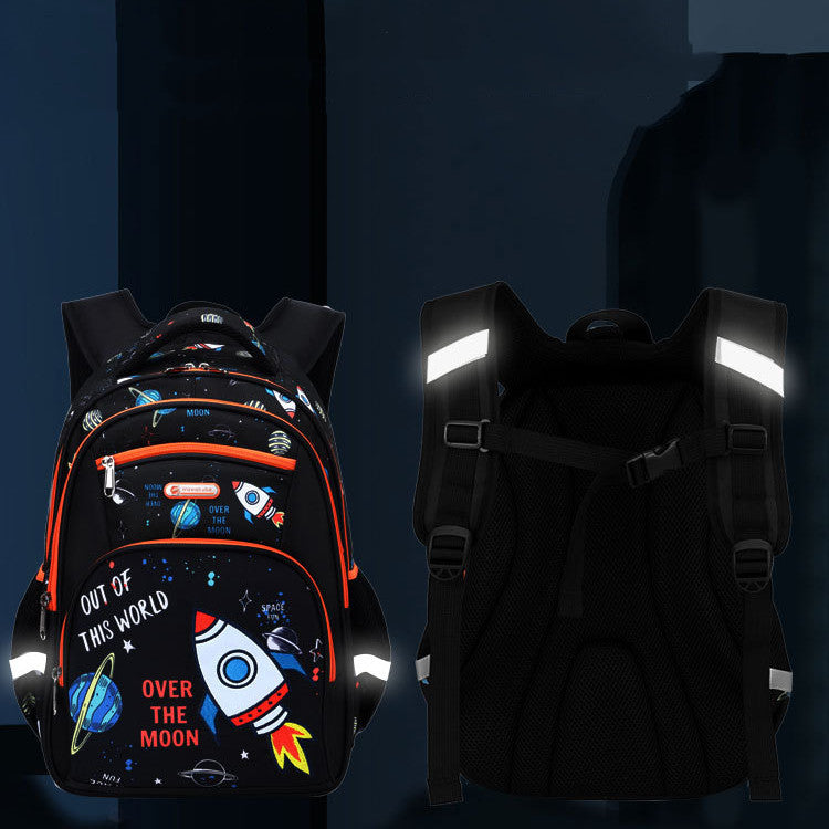 Sac à dos pour enfants de grande capacité pour garçons d'école primaire, cartable spatial