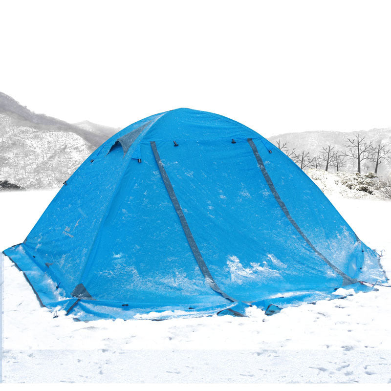 Tente de Camping Double Double poteau en aluminium Anti-tempête voyage Camping