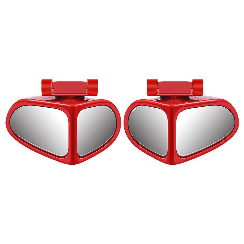 Petit rétroviseur rond de voiture, rétroviseur grand angle pour roues avant et arrière, rétroviseur auxiliaire double face, rétroviseur latéral grand angle réglable à 360 ° pour voiture