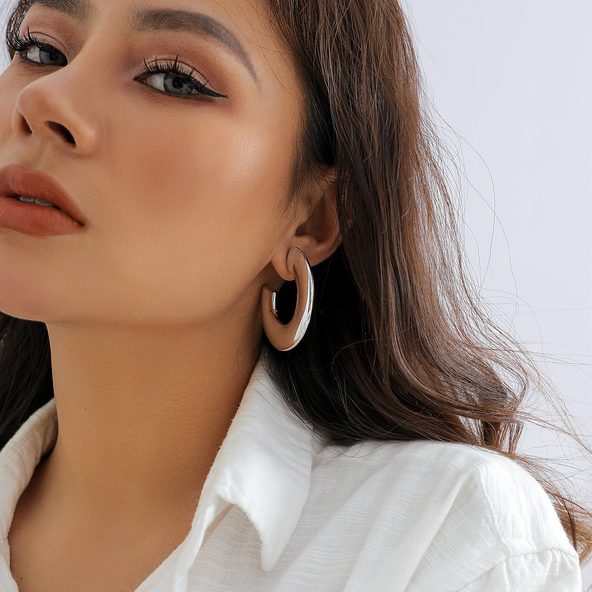 Pendientes de botón de moda de moda hip-hop de metal punk