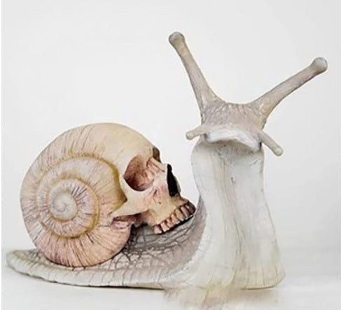 Sculpture de crâne d'escargot, décoration gothique, Statue d'escargot de Patio, Figurine d'escargot, artisanat, accessoires de décoration pour la maison, décor de chambre Kawaii