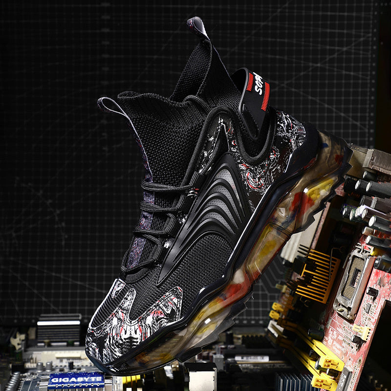 Chaussures de basket-ball de course à mailles fines et respirantes pour sports et loisirs