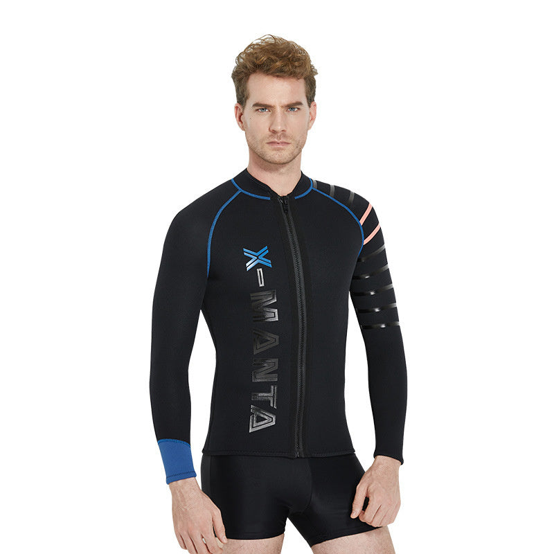 Traje de baño de invierno de manga larga chaqueta cálida acolchada