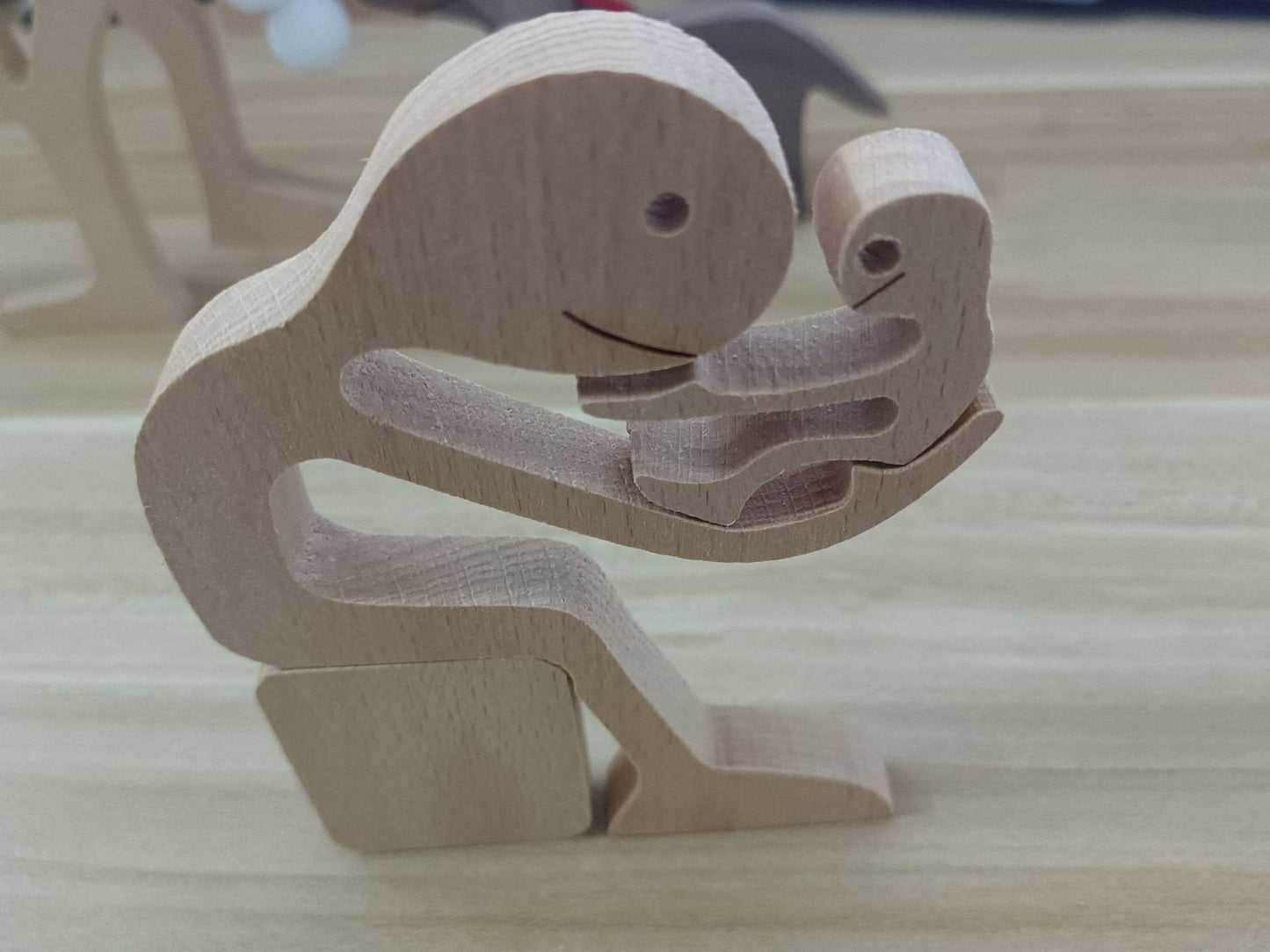 Figurine de chien en bois à faire soi-même, Sculpture de décoration de maison, un homme et un chien, Sculpture en bois, cadeaux de noël, modèle de décoration