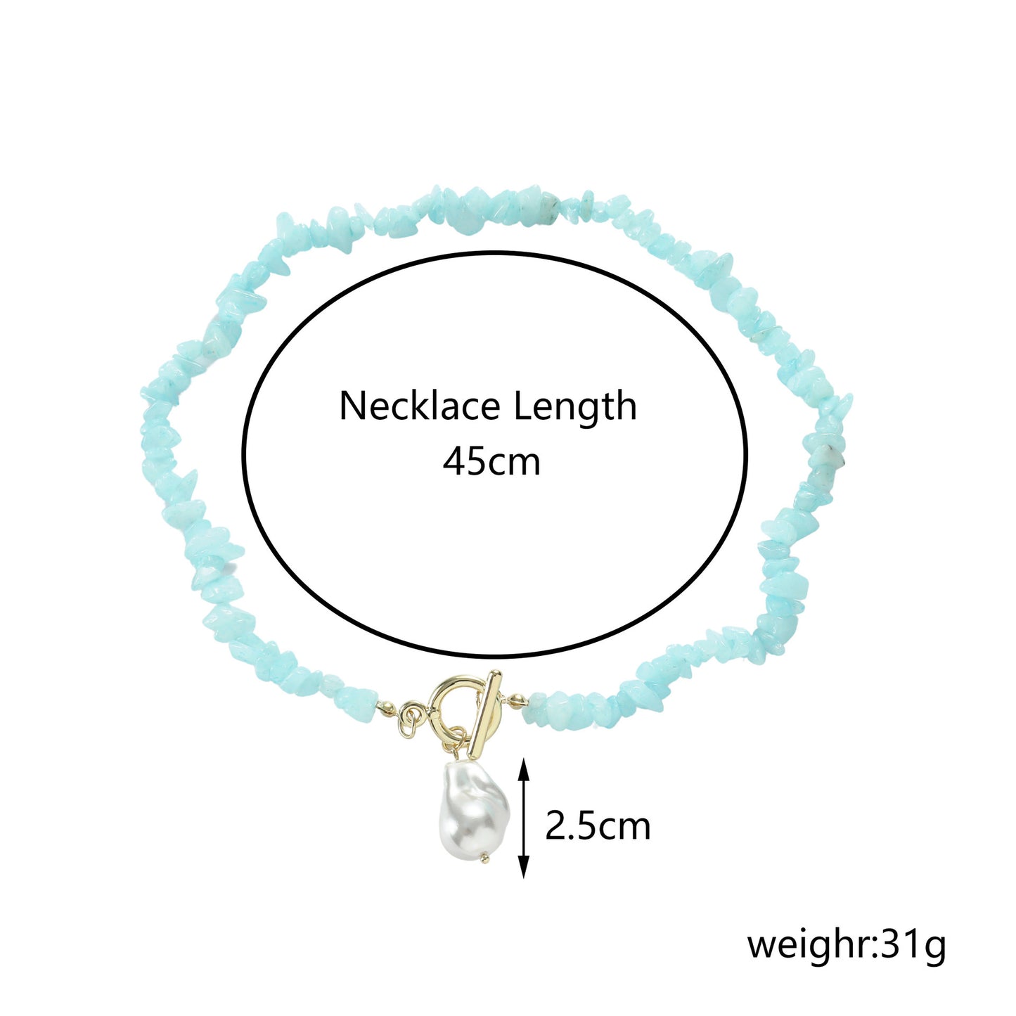 Collier bohème en pierre concassée colorée