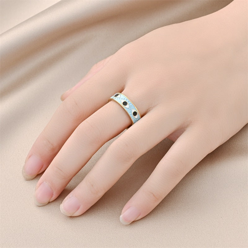 Bague de couple en acier titane à la mode pour femmes