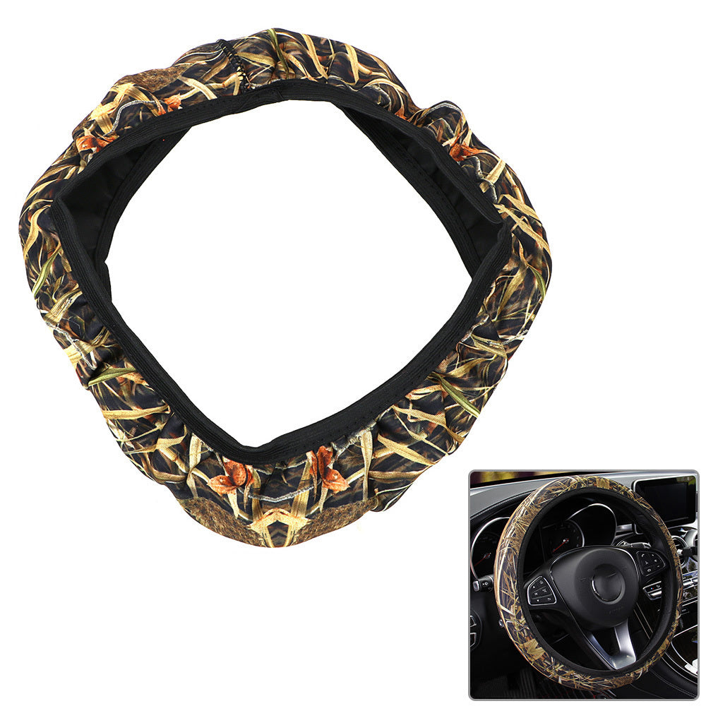Housse de volant de voiture Camouflage, style de voiture, SBR Lycra, accessoires d'intérieur automobile, protection de roue antidérapante