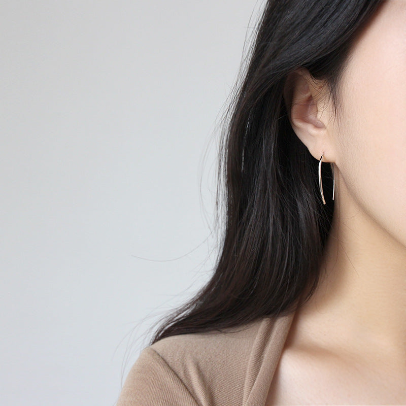 Boucles d'oreilles en argent sterling S925 en forme de U