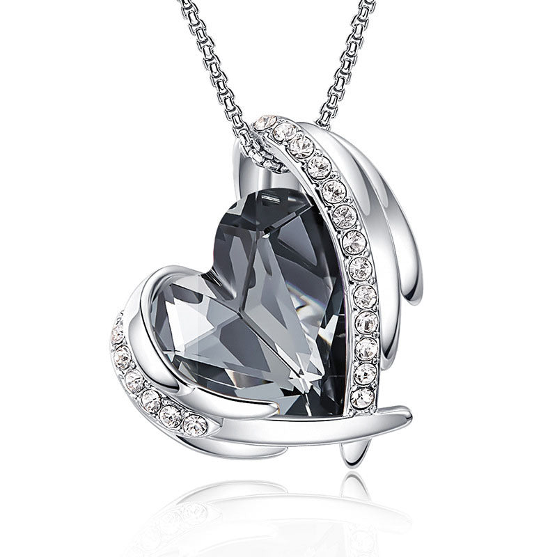 Collier ange pour femme, Niche créative, pendentif en cristal, collier Simple assorti avec tout
