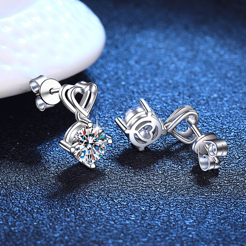 Classic Love S925 Sterling Silver Stud Earrings