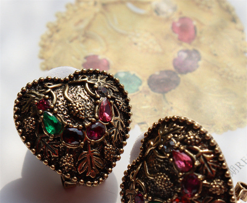 Boucles d'oreilles diamant tchèques à glaçure colorée