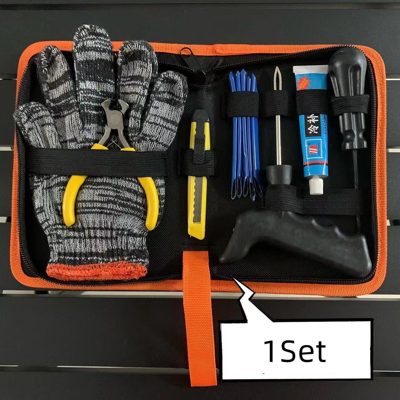 Kit de réparation de pneu de voyage pour moto avec frein supérieur